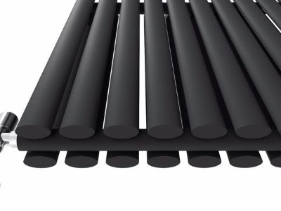 Anthracite Oval Panel Radiators - Elegant Showers