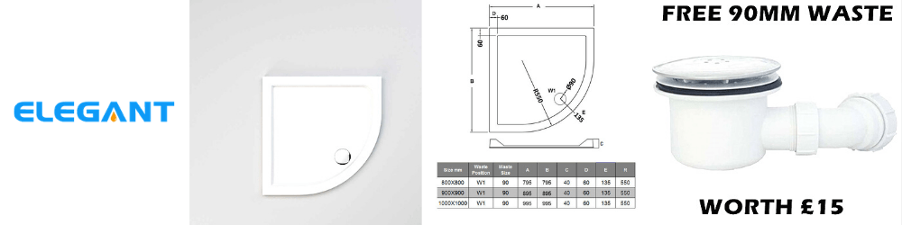 Elegant Quadrant Shower Tray